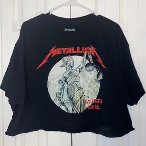 Metallica cropped tee shirt